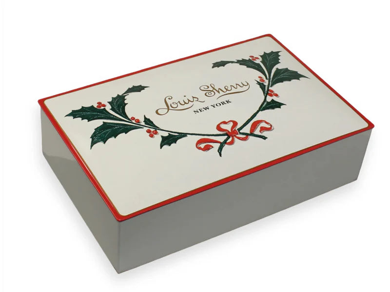 Louis Sherry Chocolate 12-Pc Designer Tin - Holly