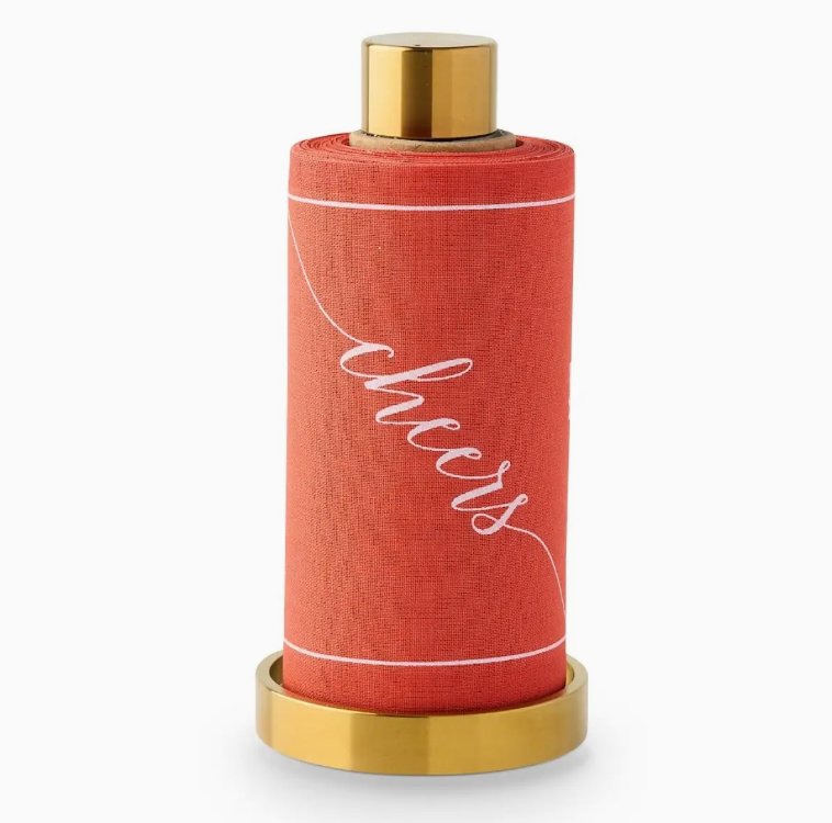 Coral Cocktail Napkin Roll