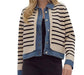 Striped combo cardi sweater