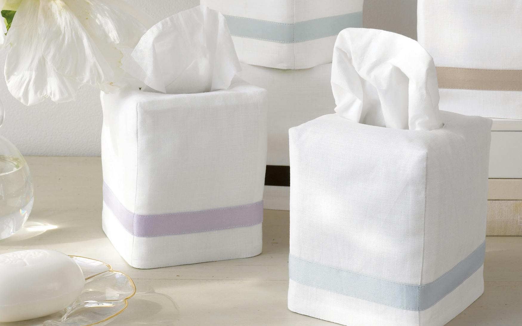 Matouk Lowell Tissue Box Cover - (multiple colors)