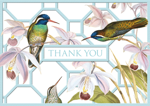 Hummingbird Trellis Thank You Notes