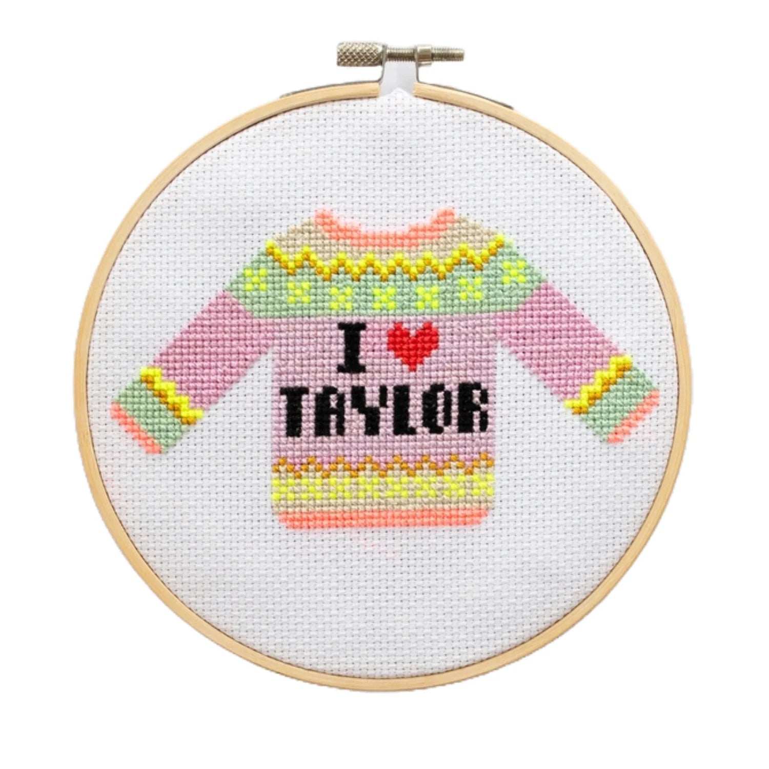 I LOVE TAYLOR CROSS STITCH KIT