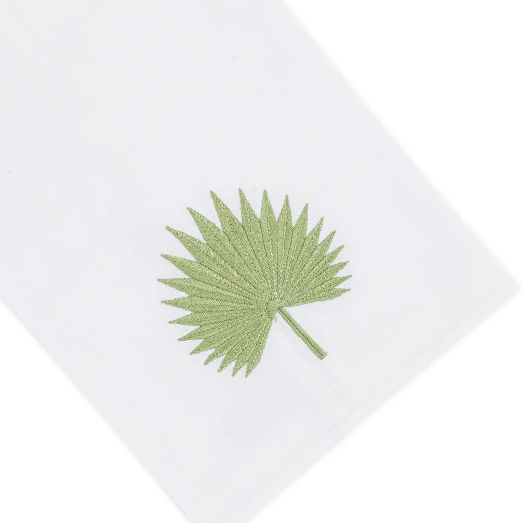 Palm Leaf Tip Towel - White