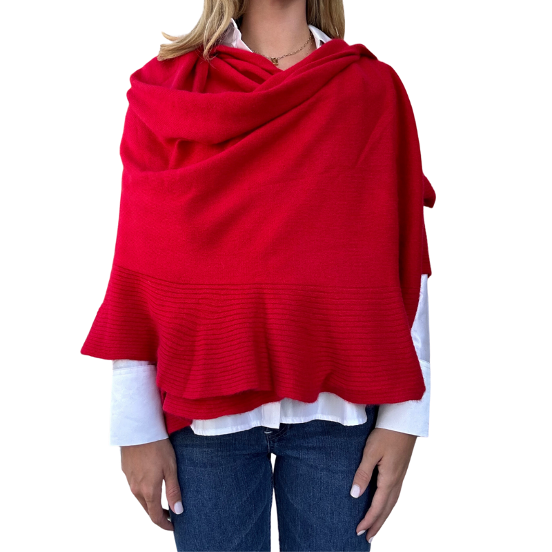 Cashmere Ruffle Wrap - (four colors)