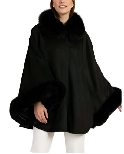 Tyler Boe Cali Cape Coat - Black