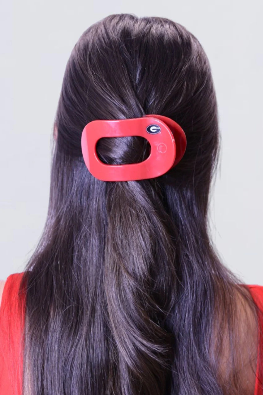 University of Georgia Medium Flat Round Hair Clip