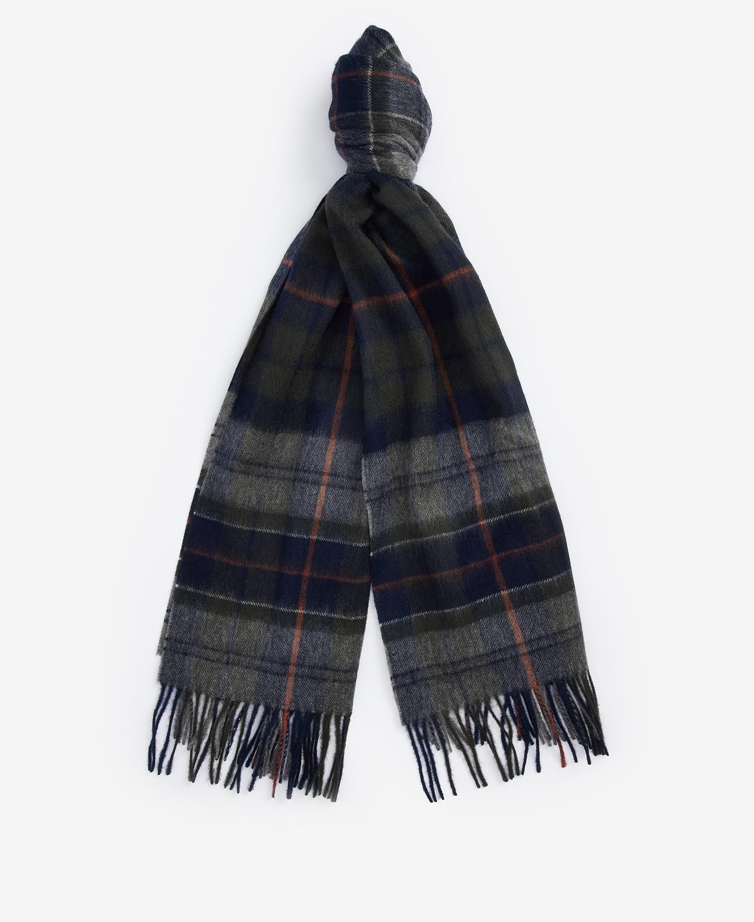 Barbour Men's Brack Patchwork Tartan Scarf - Navy