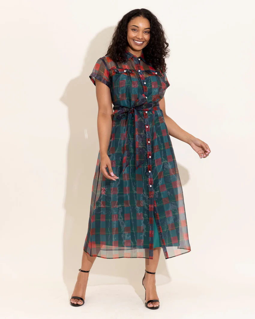 Alden Adair Rachel Dress - Holiday Plaid