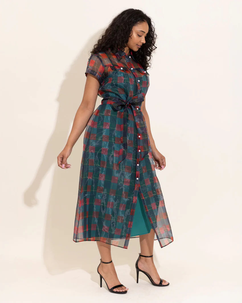 Alden Adair Rachel Dress - Holiday Plaid