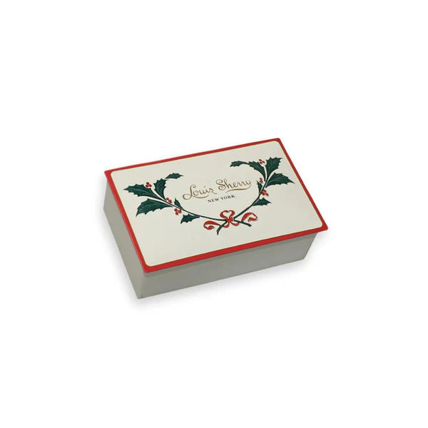 Louis Sherry Chocolate 2-Pc Designer Tin - Holly