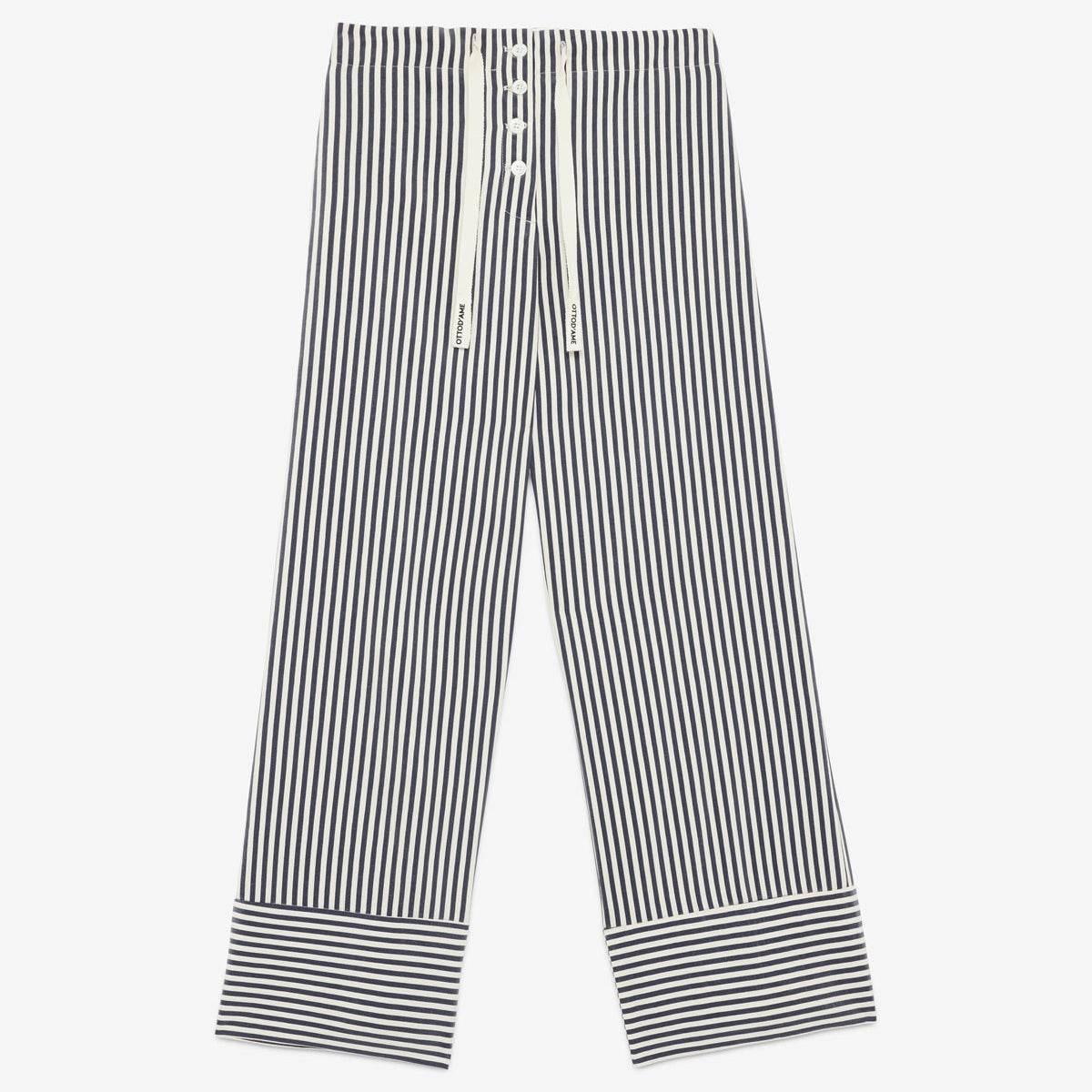 Ottod'ame Striped Pants - Cream & Navy