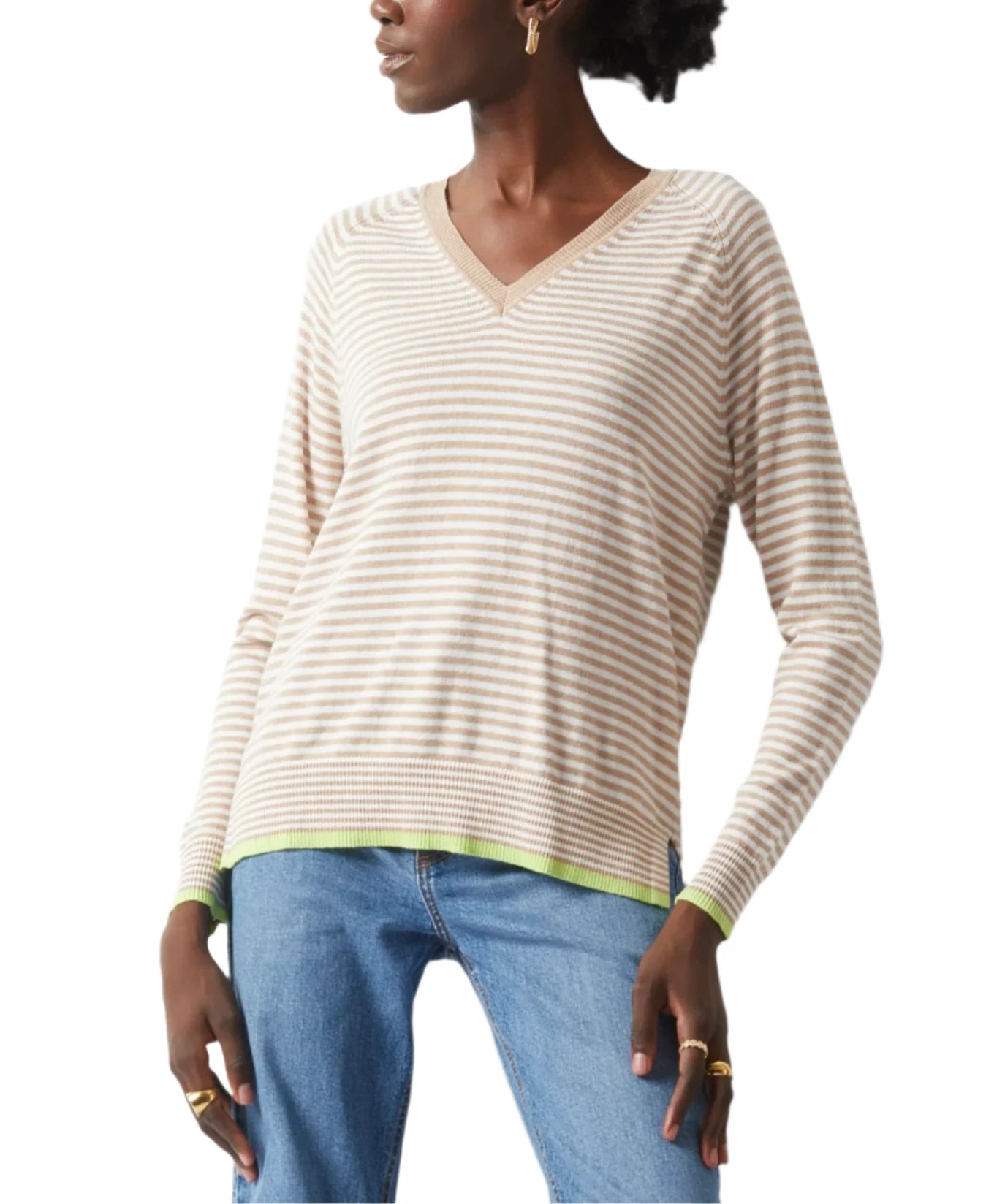 Essential Stripe V-Neck Sweater