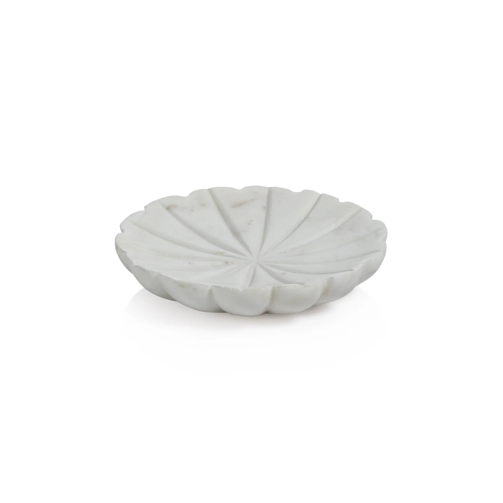 Carved Flower Marble Dish