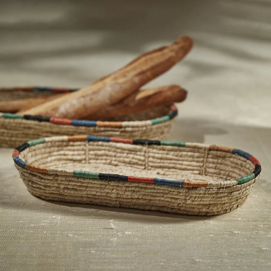 Tropezina Coiled Raffia Oval Basket - (two sizes)