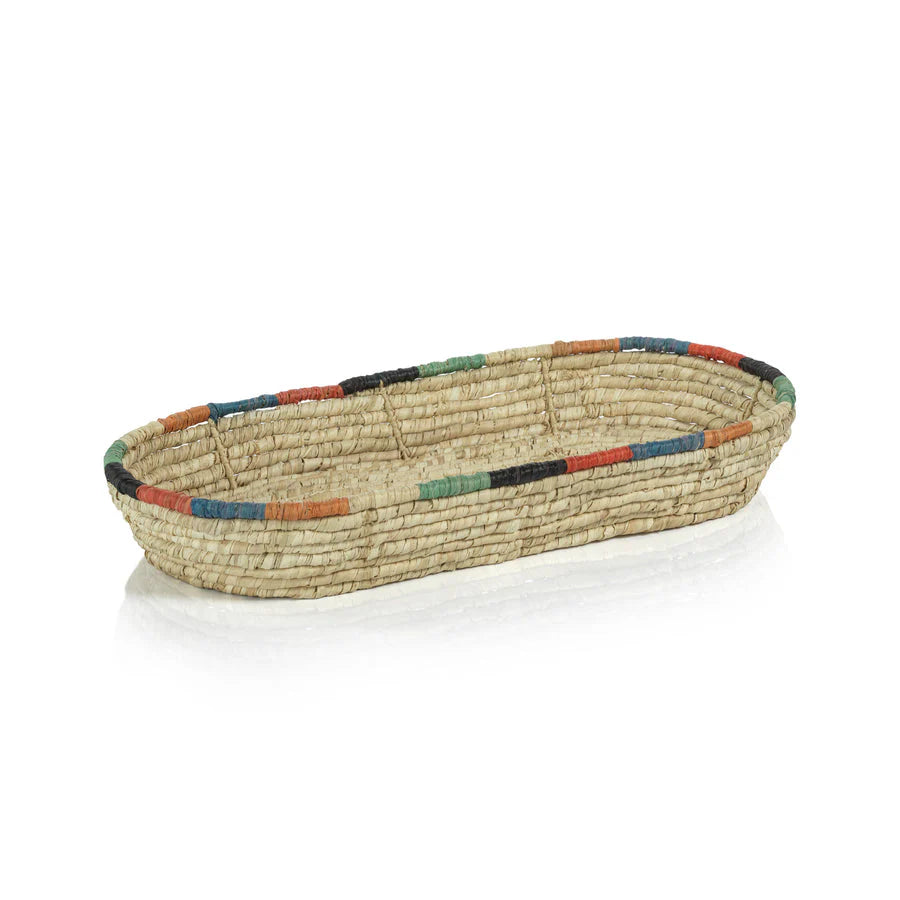 Tropezina Coiled Raffia Oval Basket - (two sizes)