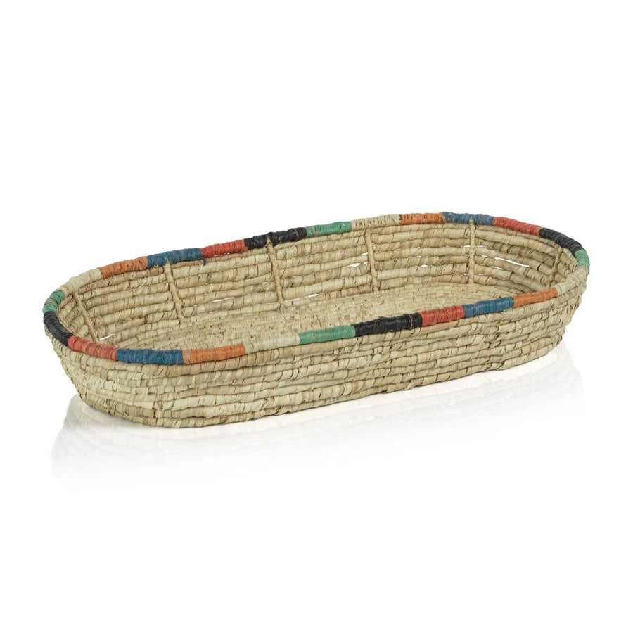 Tropezina Coiled Raffia Oval Basket - (two sizes)