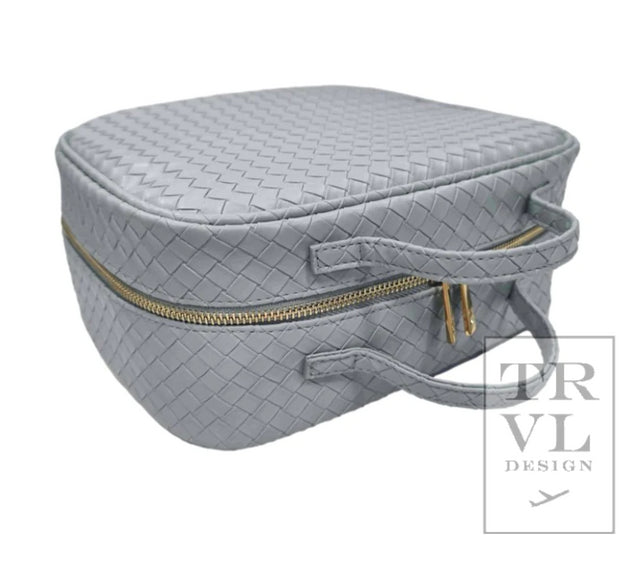 Luxe Cosmetic Toiletry Case - Woven Bleu