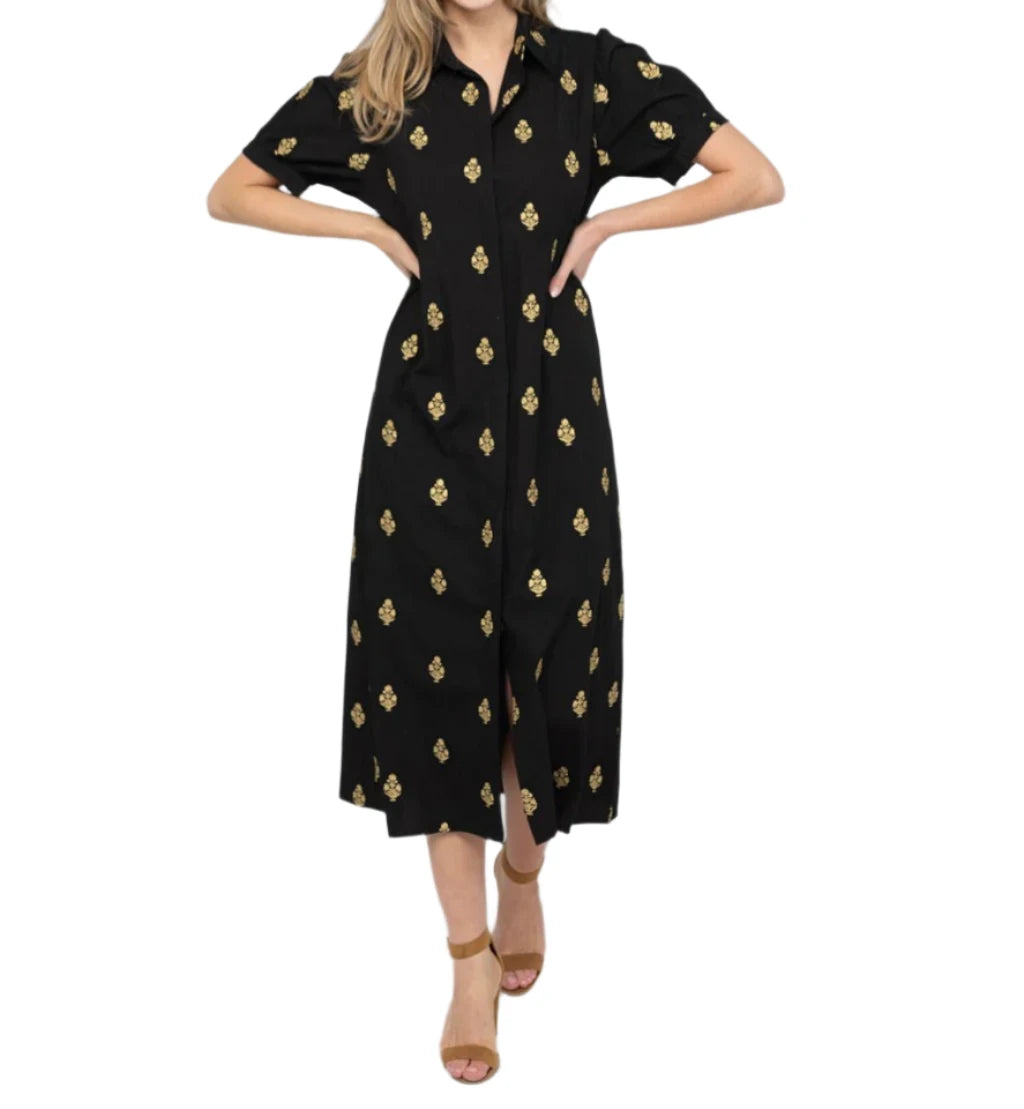 Beau & Ro Kris Dress - Gold & Black