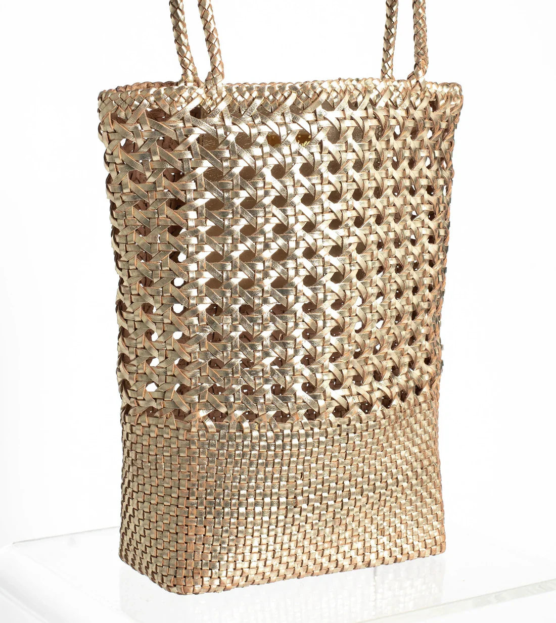 Cleobella Blaine Weave Tote Bag - Gold