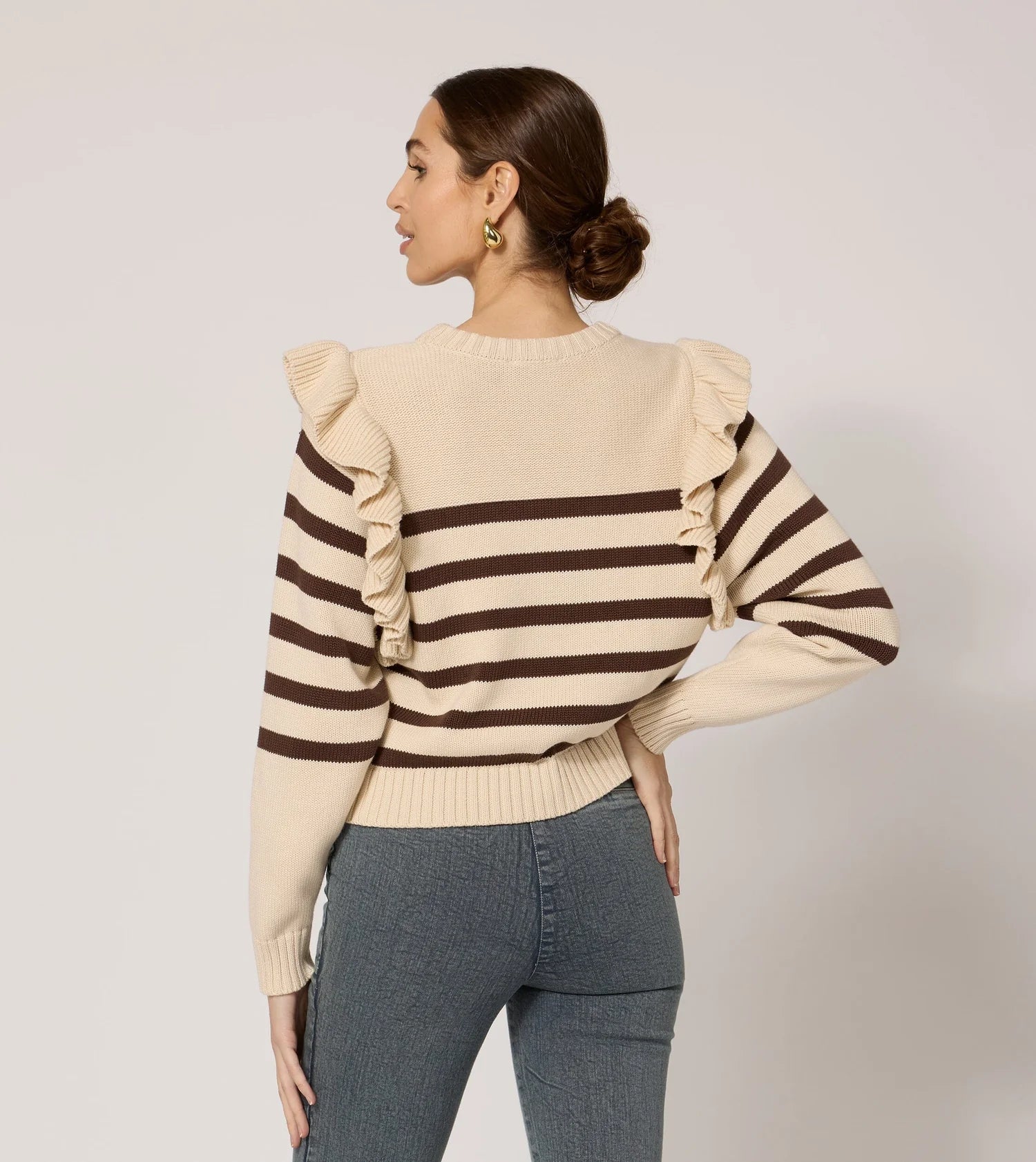 Cleobella Blair Sweater - Cream/Brown