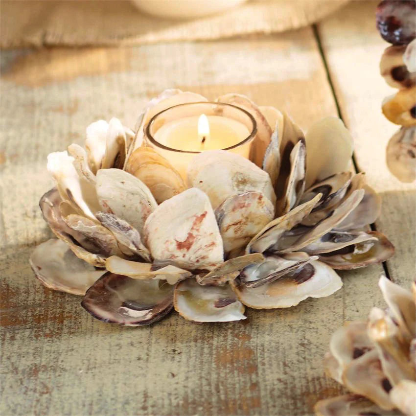 Oyster Shell Votive Holder