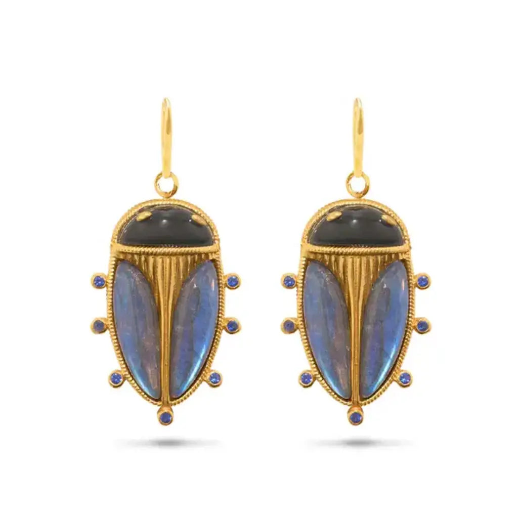 Capucine De Wulf Scarab Petite Drop Earrings