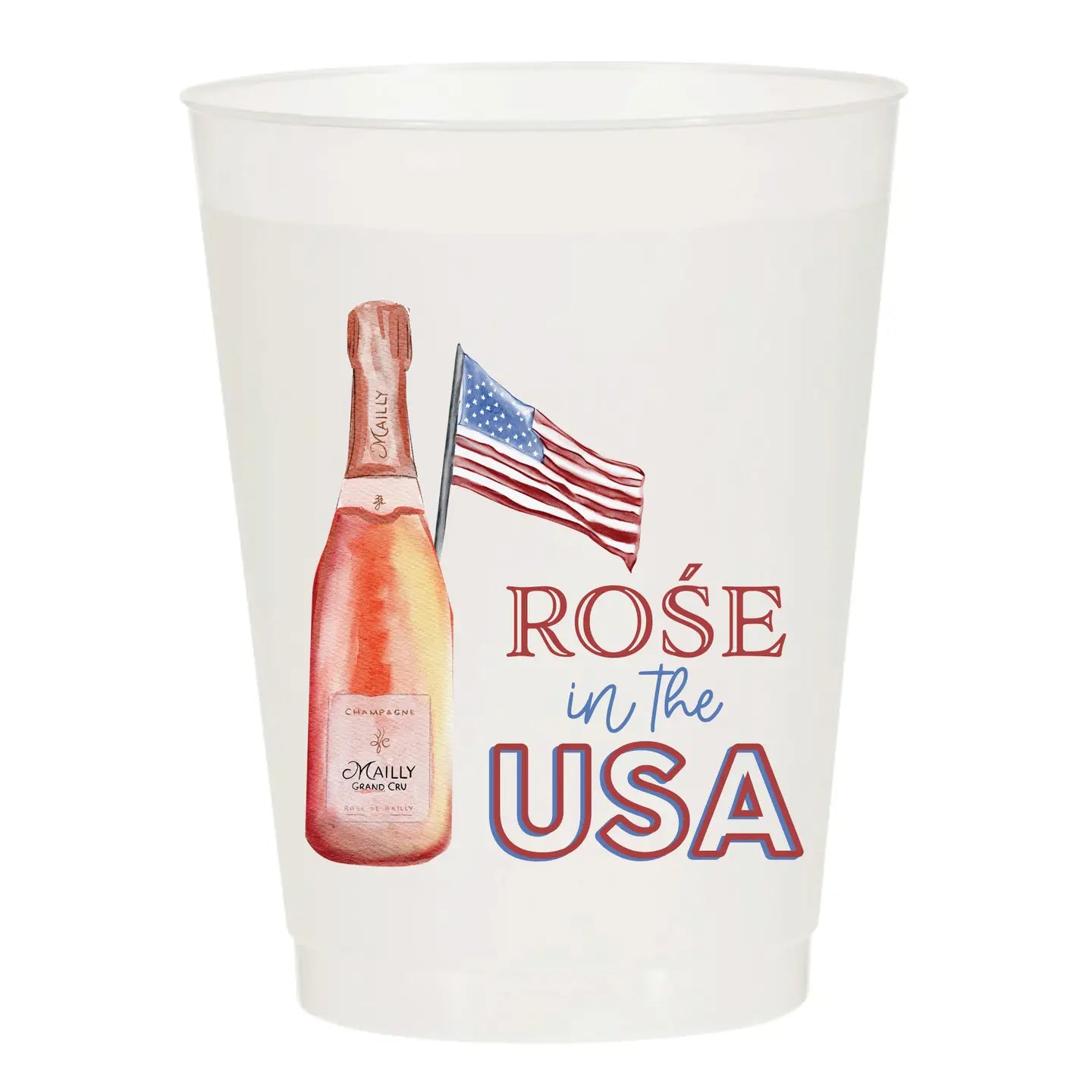 Rose in the USA - Set of 6 Reusable Cups