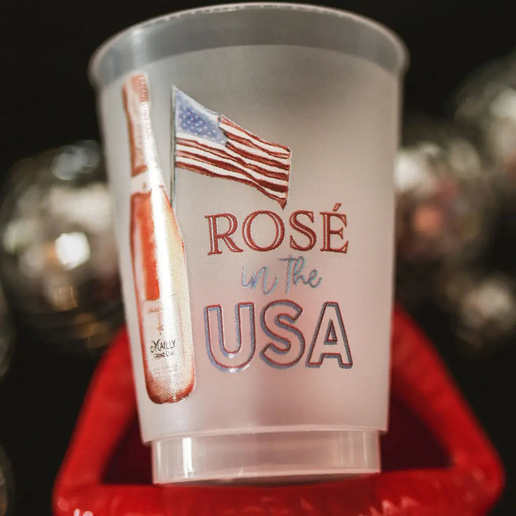 Rose in the USA - Set of 6 Reusable Cups