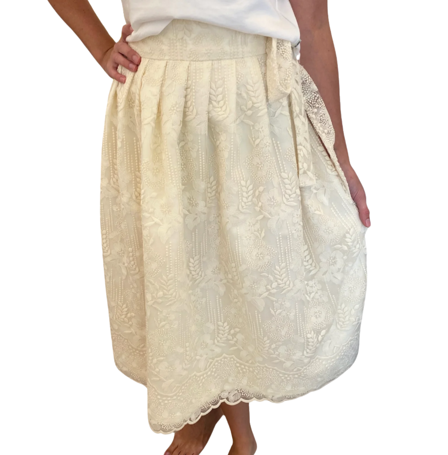 Ivory Wrap Skirt Two Friends