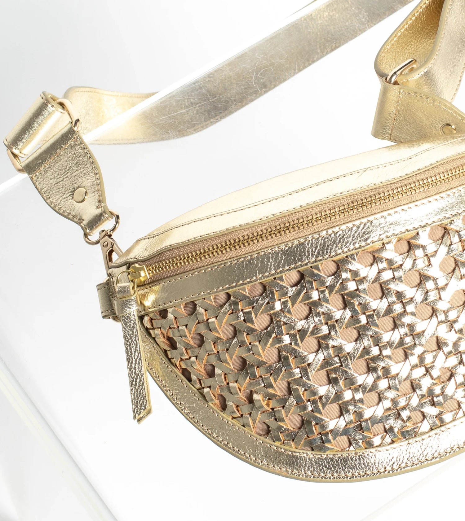 Cleobella Doris Weave Cross Body - Gold