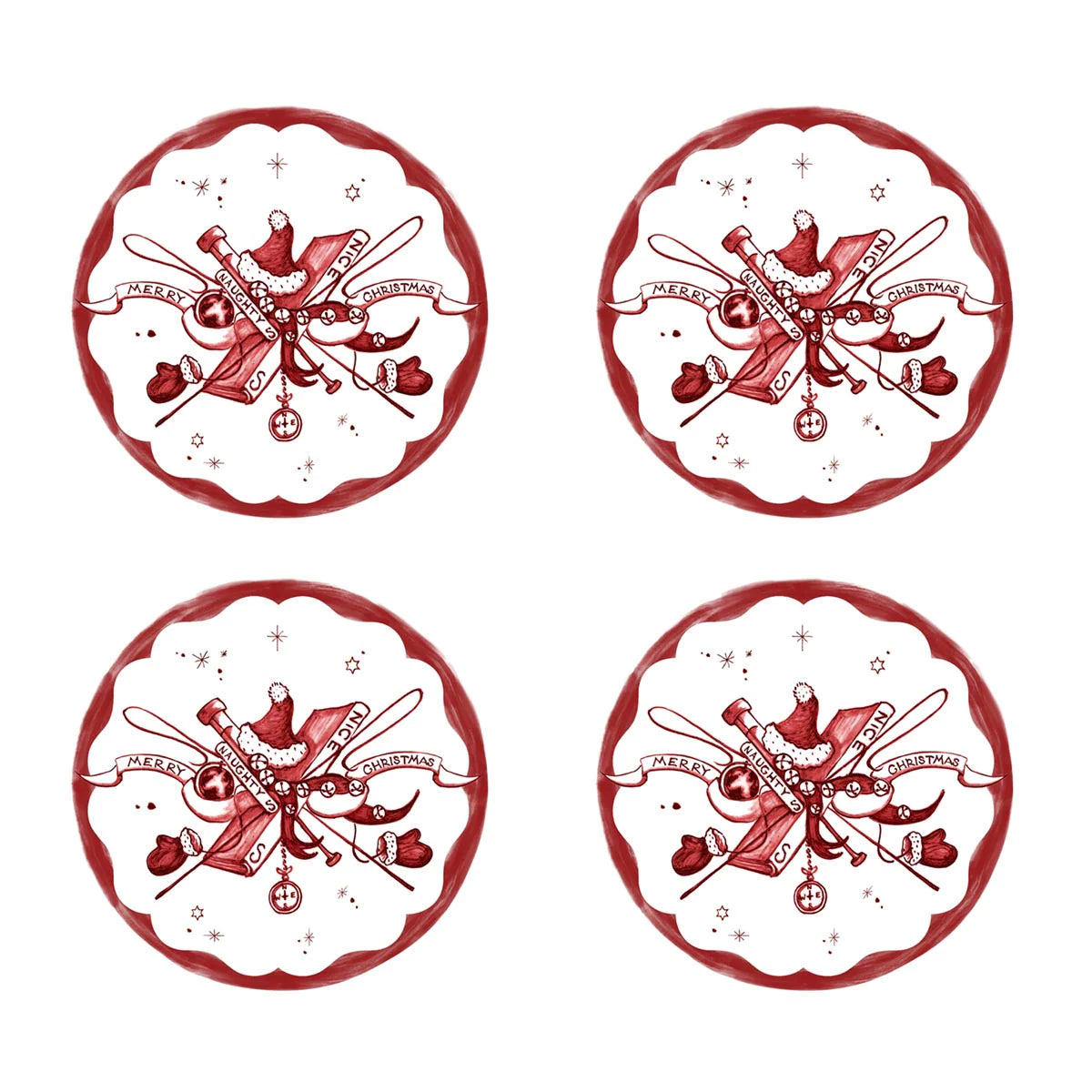 Juliska Country Estate Winter Frolic Coasters - Set of 4