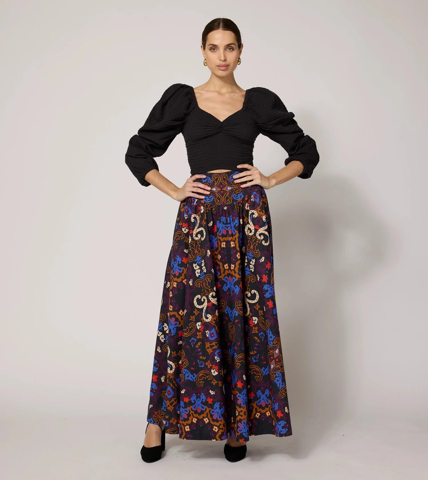 Cleobella Esmeralda Ankle Skirt - Venezia Print