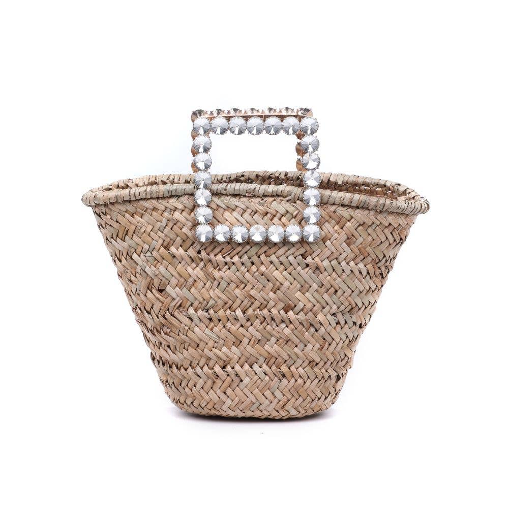 Small Rhinestone Handle Tote