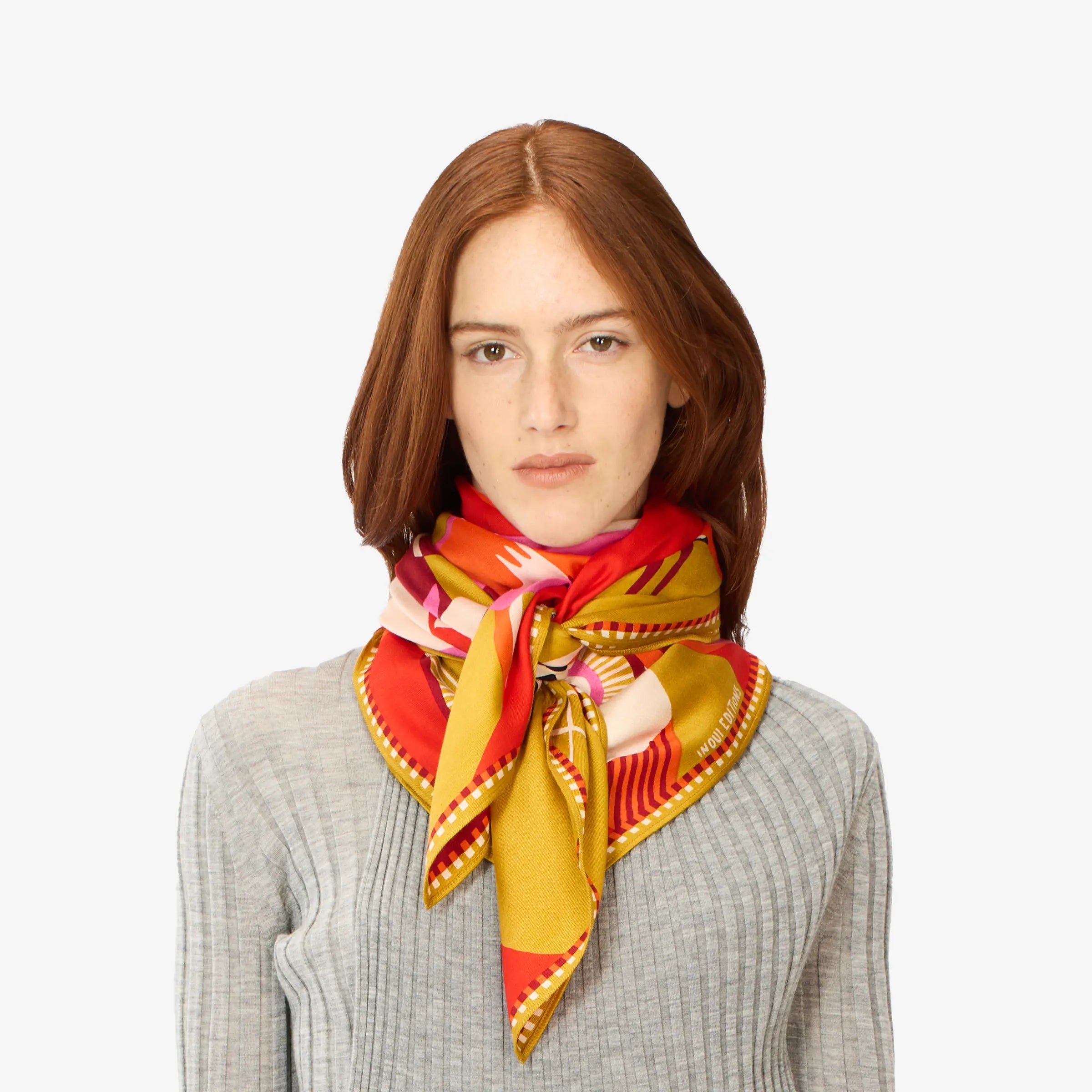 Inoui Editions Scarf Square Carre 100 Tribu Red