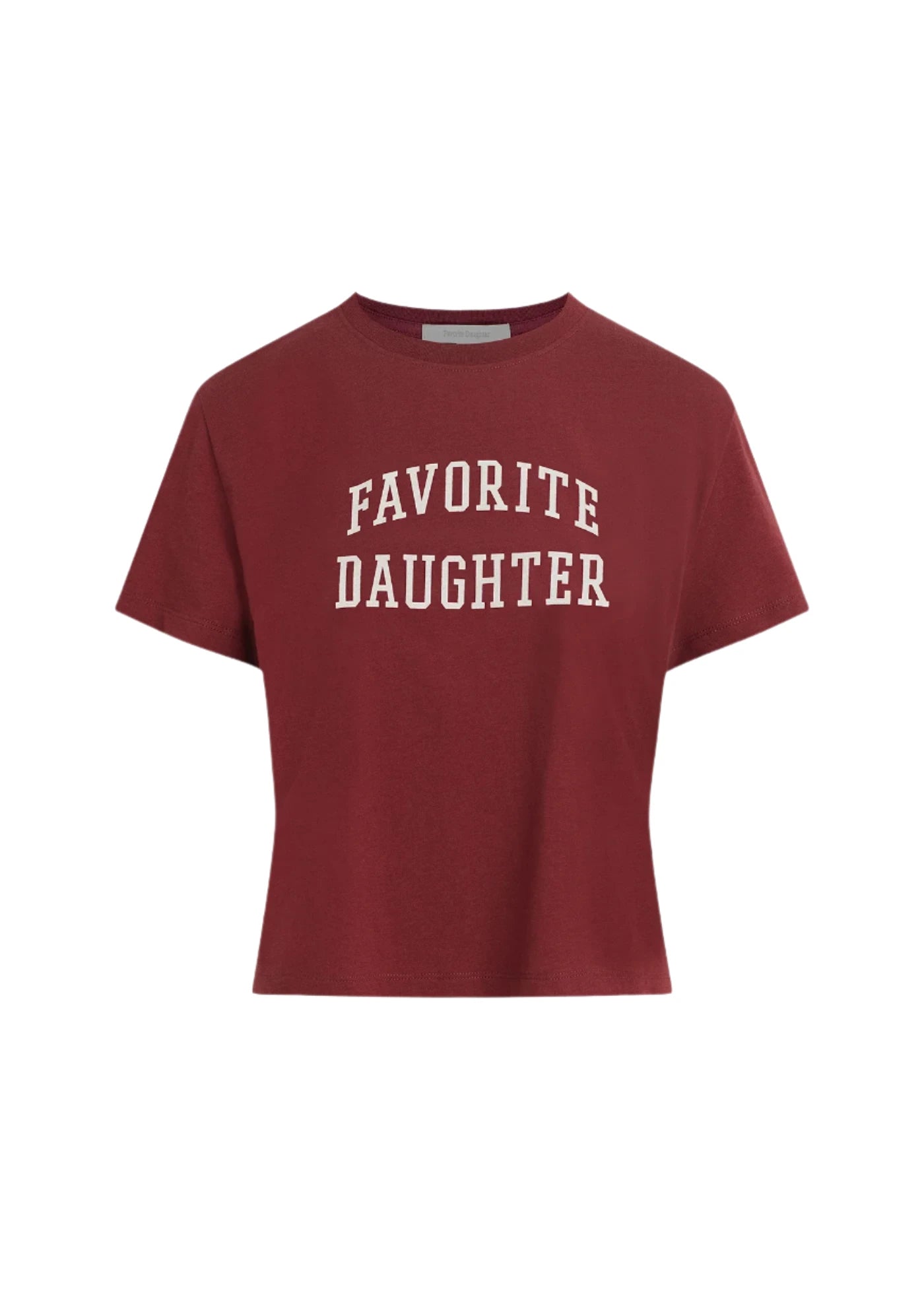 Favorite Daughter Cropped Collegiate Tee - Sangria Nights