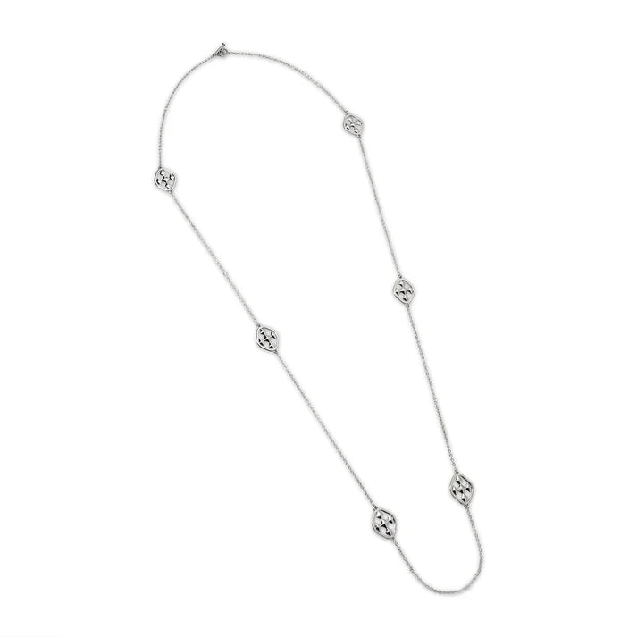 Gracewear Long Link Necklace - Rhodium Plated