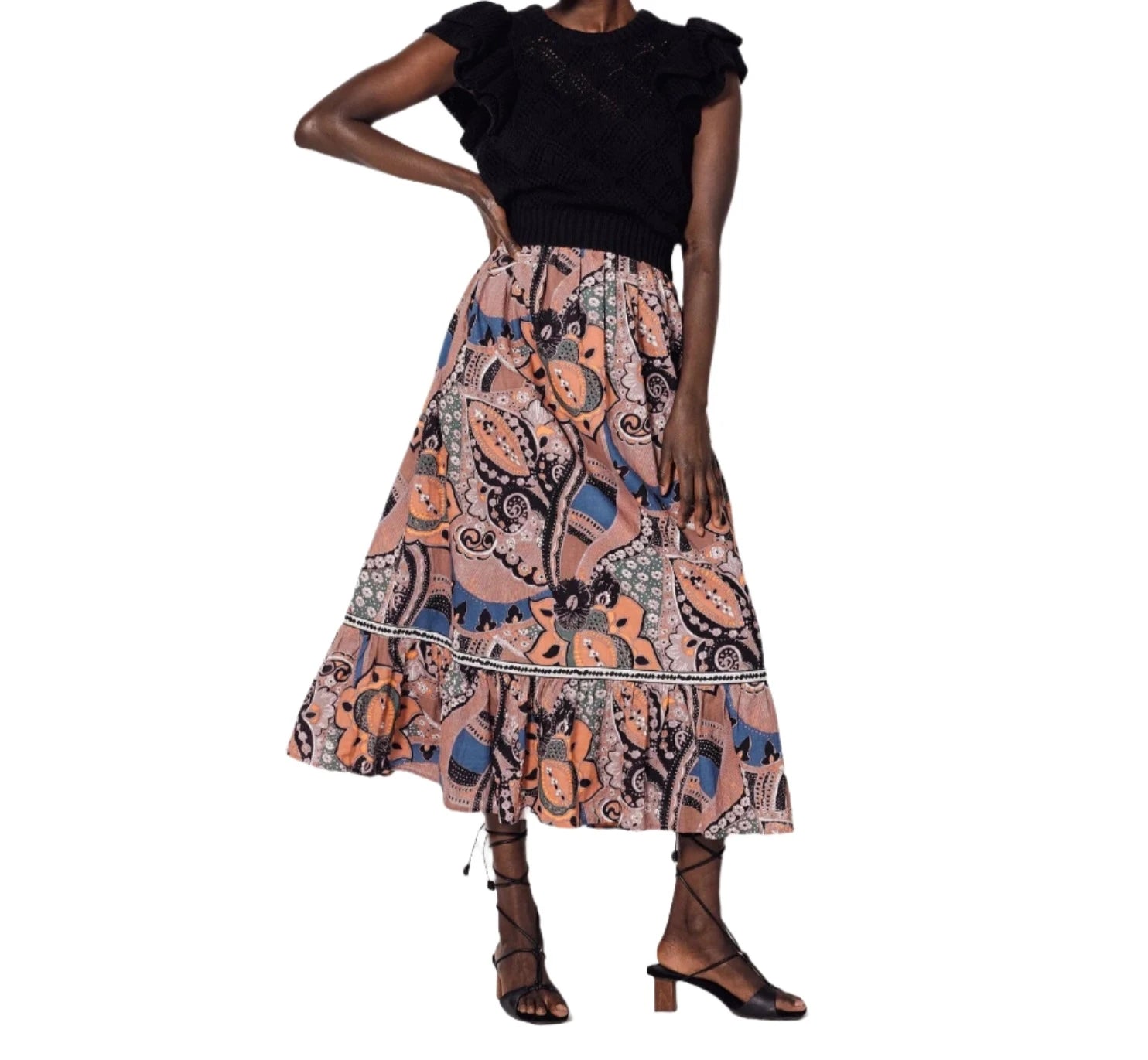 Cleobella Jodie Ankle Skirt - Mirage Print