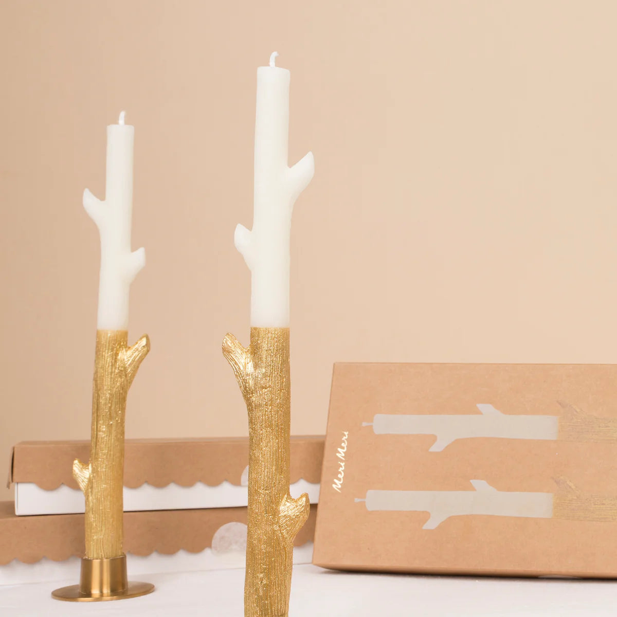 Dipped Stick Candles - Gold or Silver