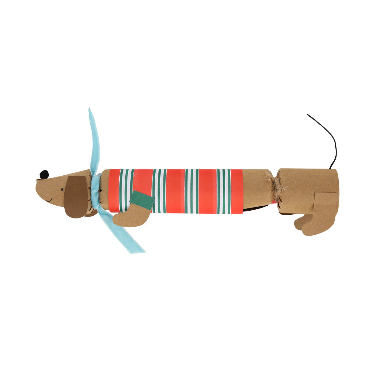 Festive Stripe Sausage Dog Crackers