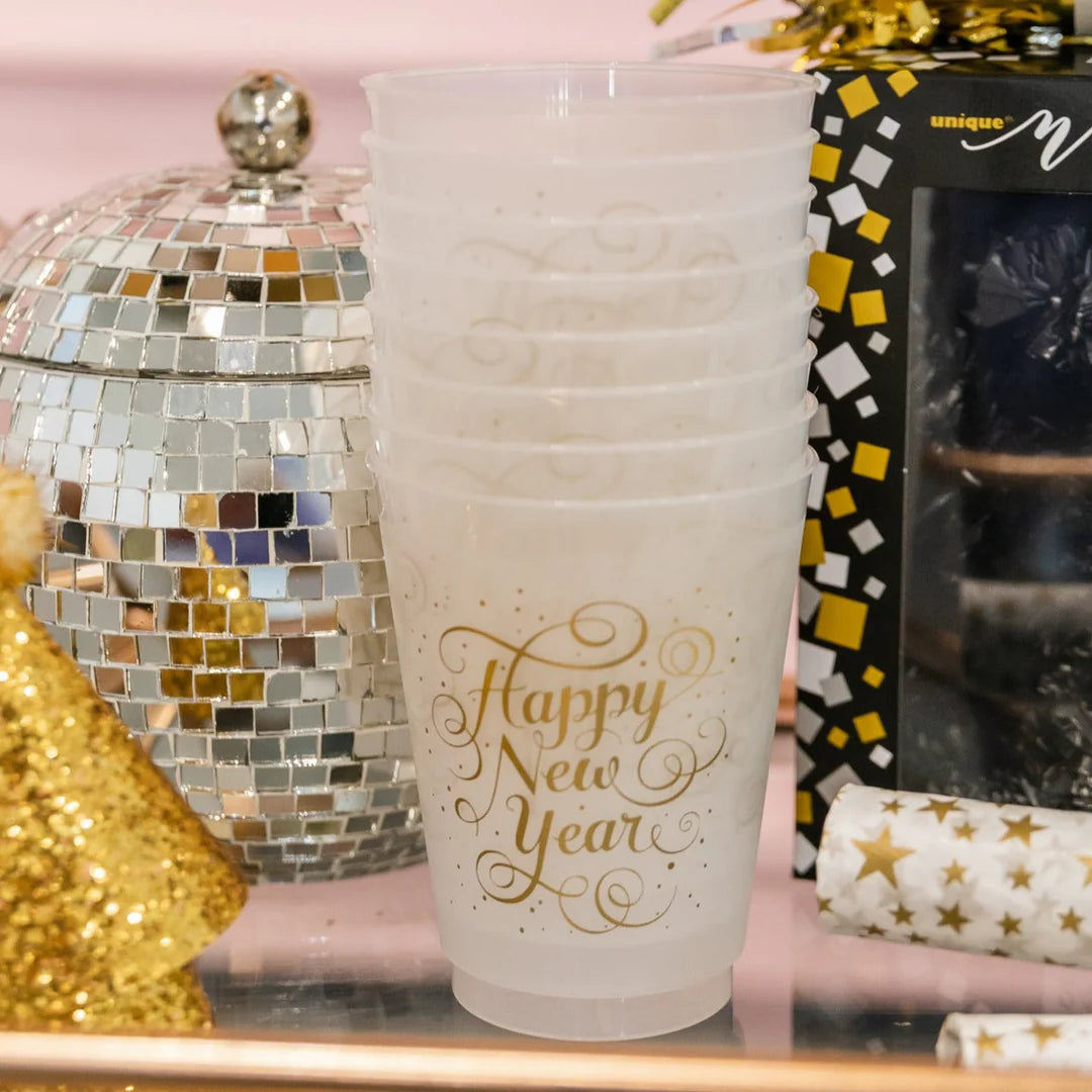 Happy New Year Frost Flex Cup - Gold