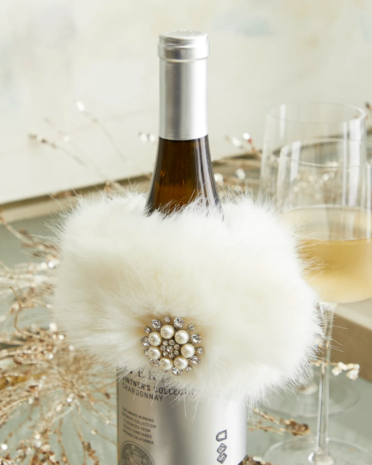 Faux Mink Bottle Stole