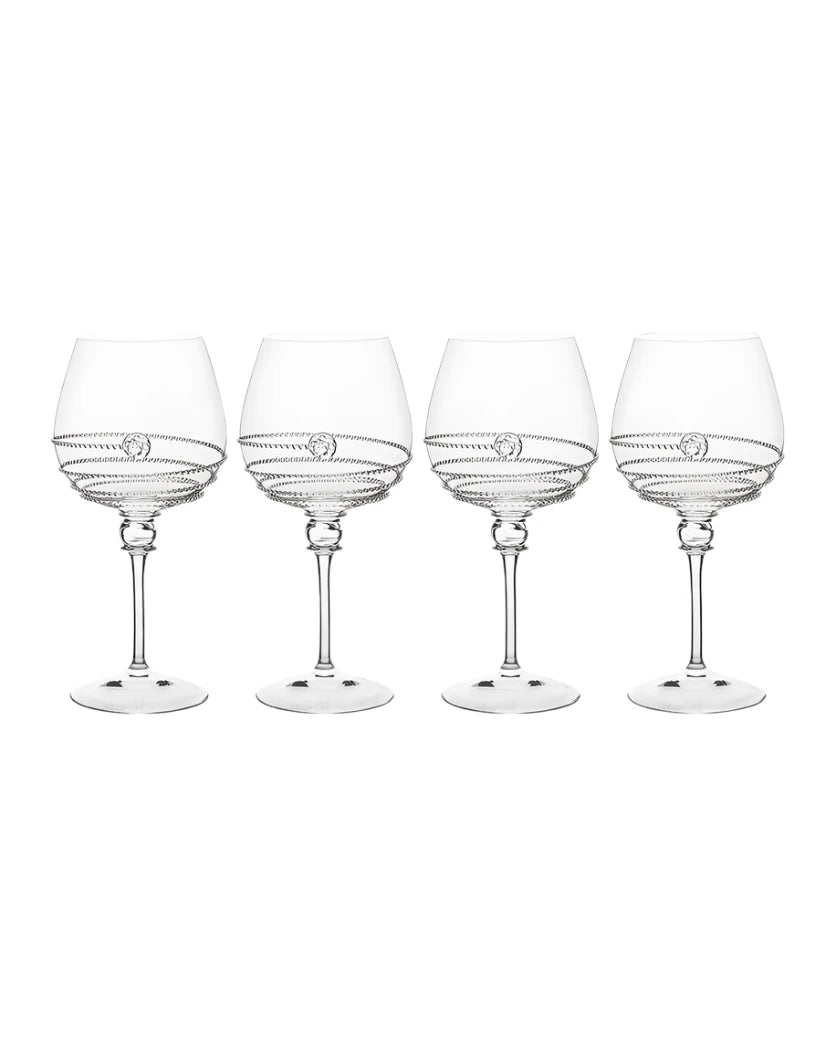 Juliska Amalia Light Body Red Wine Glasses, Set of 4