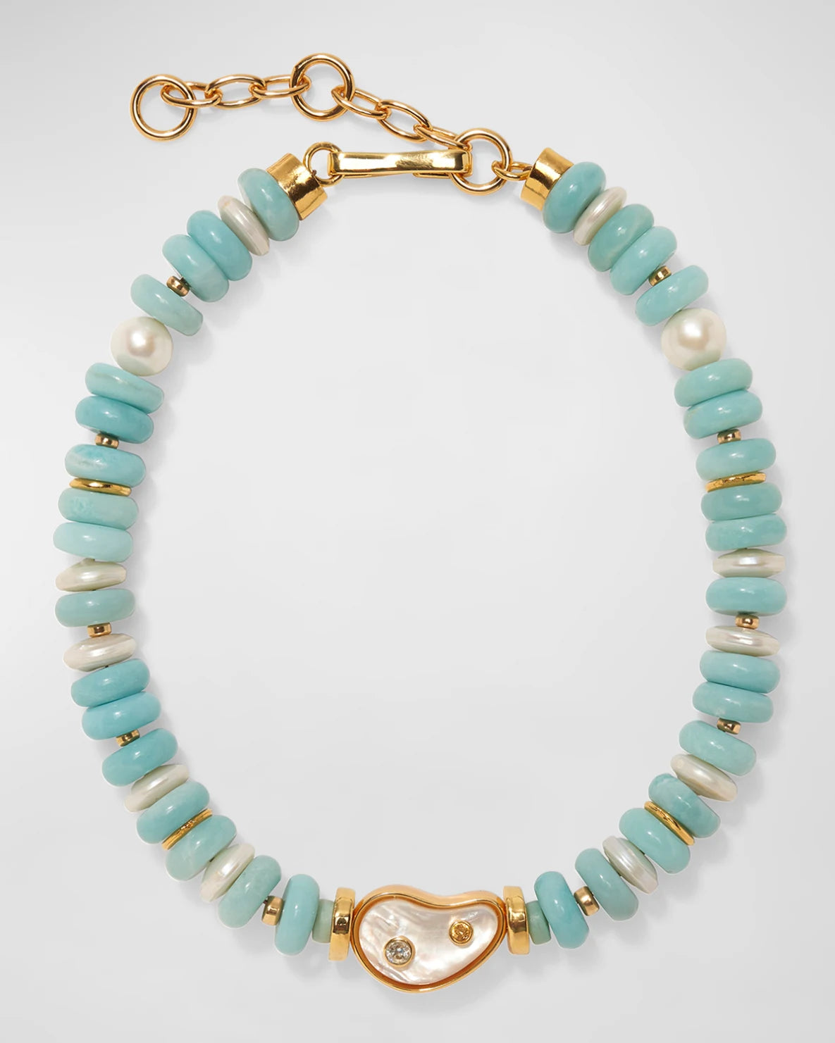 Lizzie Fortunato Goddess Collar in Pearl Lagoon