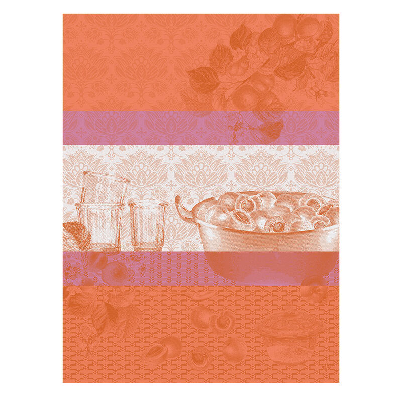 Le Jacquard Confitures Carreaux Orange Tea Towel