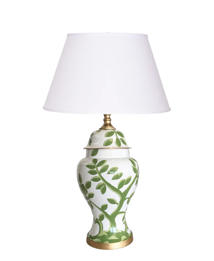 Dana Gibson Cliveden Lamp - Green & White