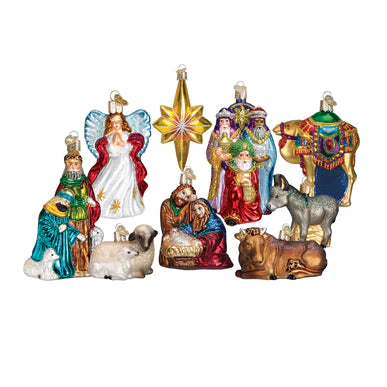 Nativity Collection Christmas Ornaments - (nine pieces)