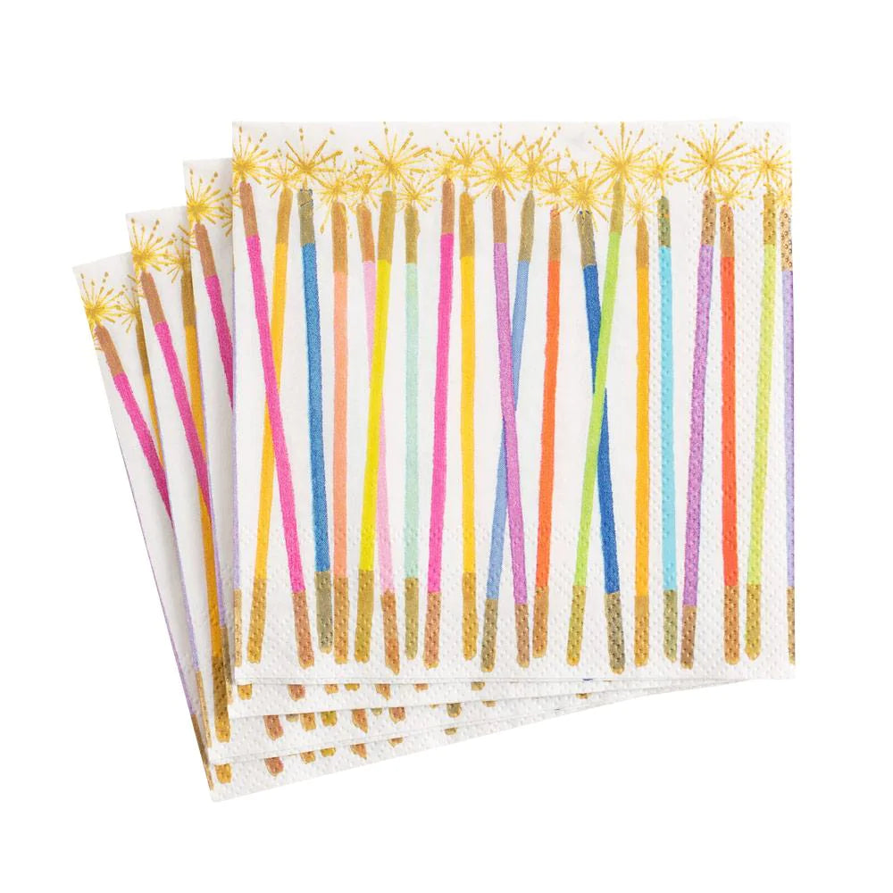 Caspari Party Candles Cocktail Napkins