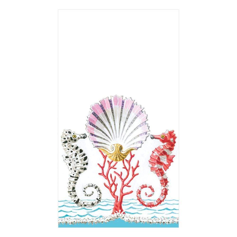 Seahorses and Shell Paper Guest Towels