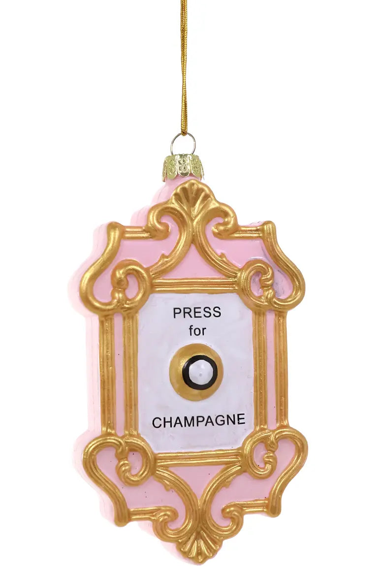 Champagne Button Ornament