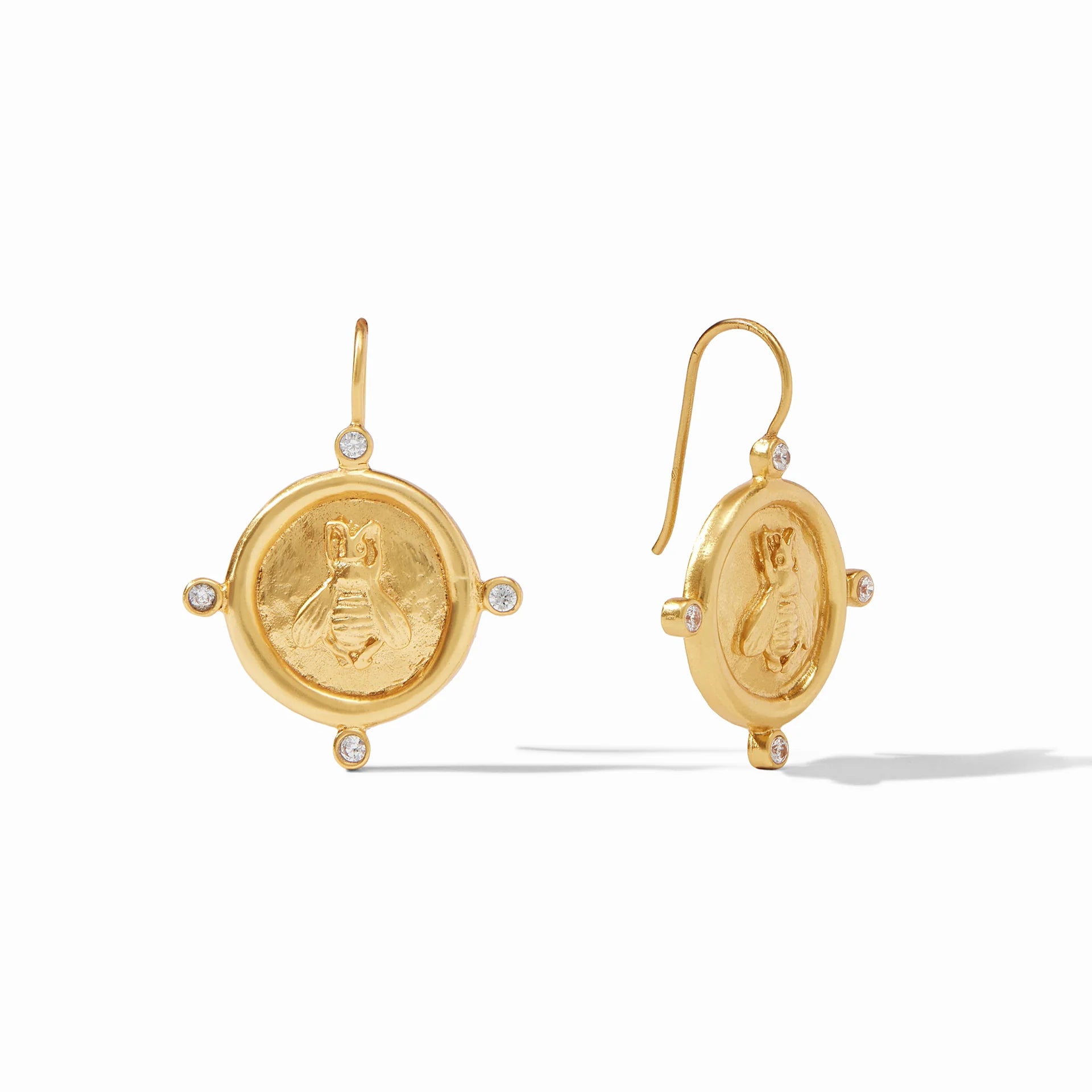 Julie Vos Bee Cameo Earrings